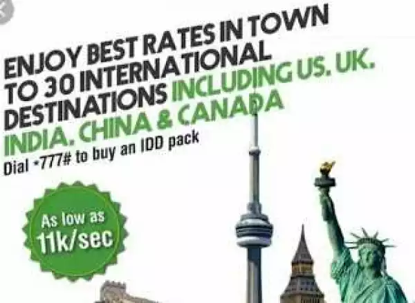 Call At A Cheaper Rate Of 11k/s To All Networks And International Using Glo IDD Packs